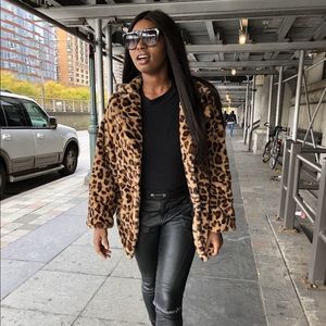 Leopard Faux Coat